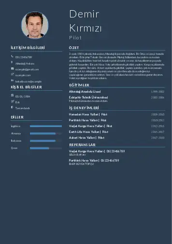 Pilot CV Örnekleri cv indir